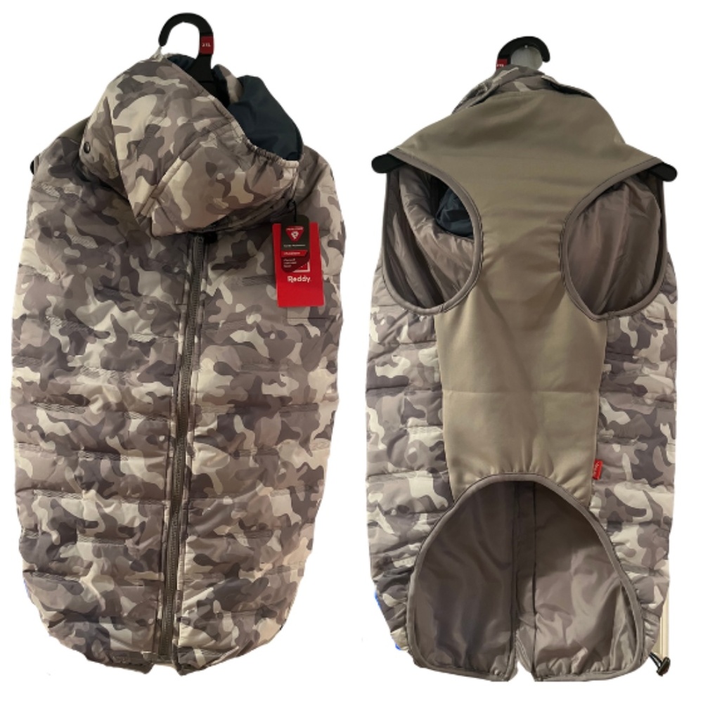 Reddy PrimaLoft Insulated Grey Camo Dog Puffer Vest